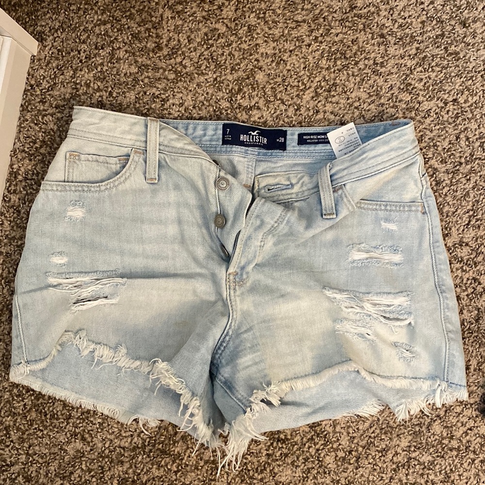 Hollister high rise jean shorts